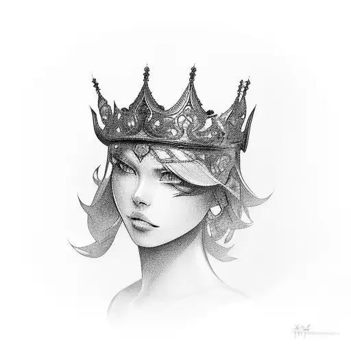 tiara tattoo design idea