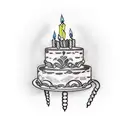 birthday cake 21st birthday tattoo design idea