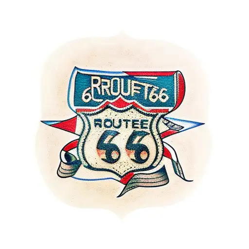 Route 66 tattoo design idea