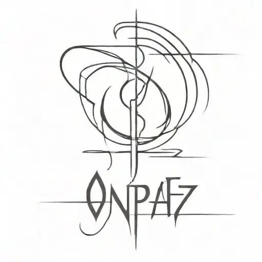 Design a word tattoo based on the word 'onetapz', which means getting a one bullet headshot in a video game. tattoo design idea