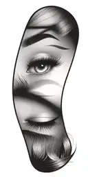 eyelash tattoo design idea