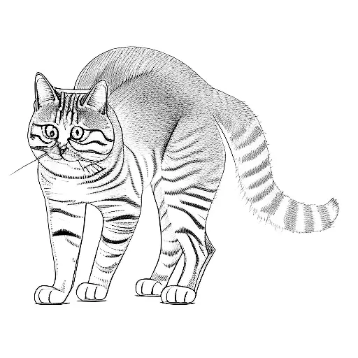 an orange tabby cat tattoo design idea