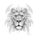 Cross, lion eagle  tattoo design idea