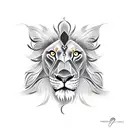 Cross, lion eagle  tattoo design idea