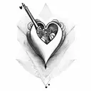 Heart with the letters J$ tattoo design idea