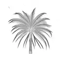Palm Tree minimalistic single line  tattoo design idea
