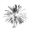 Palm Tree minimalistic single line  tattoo design idea