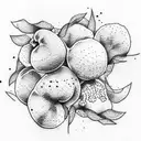 apricot tattoo design idea