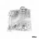 a billboard that says "disappear here" in the middle  tattoo design idea