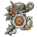 welding, marine corps emblem tattoo design idea