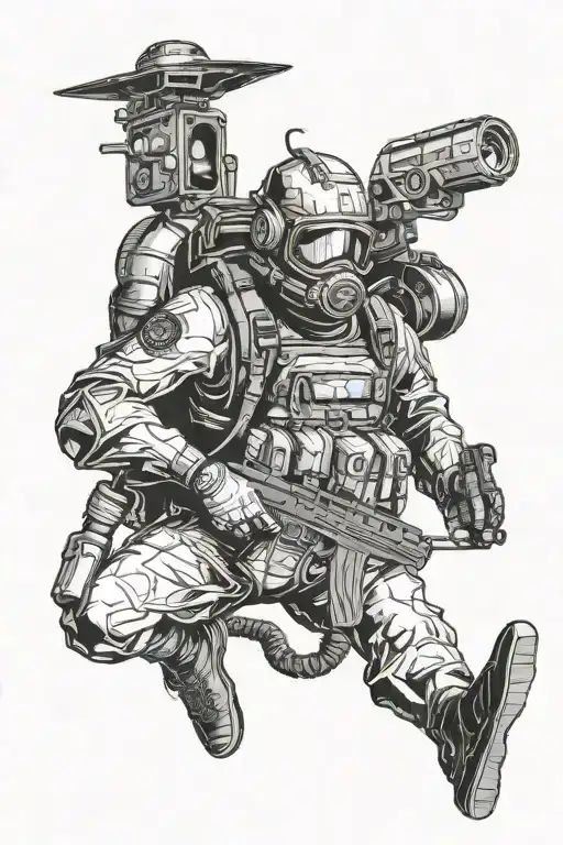 special forces diver combined tattoo design idea