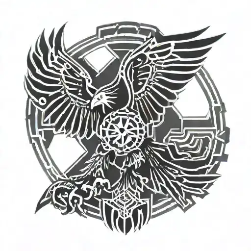albanian eagle tattoo design idea