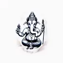 Ganesha clouds tattoo design idea