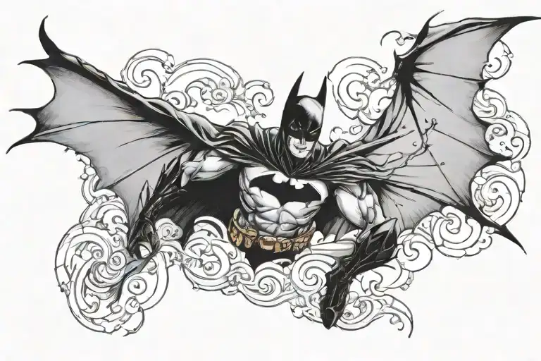 Batman and Stormlight Chronicle book cover tattoo design idea