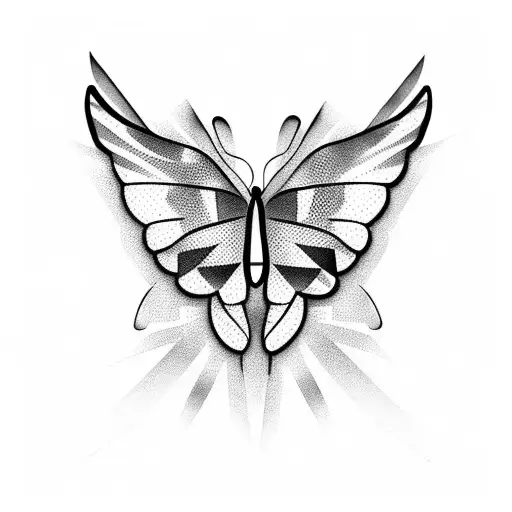  African butterfly  tattoo design idea