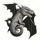 Drogon  tattoo design idea