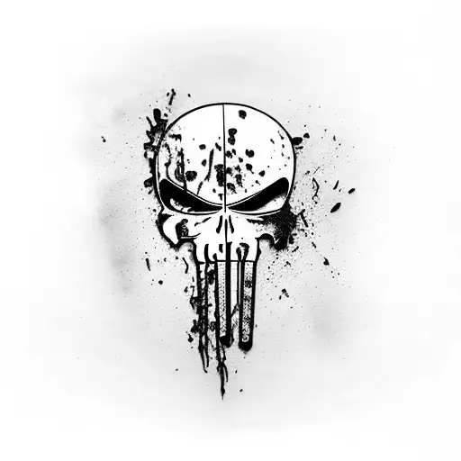 punisher skull Harley logo tattoo design idea