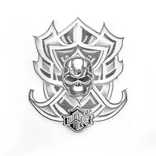 Harley Davidson Logo tattoo design idea