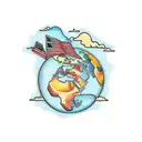 geography  tattoo design idea