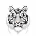 Tiger crawling full body  tattoo design idea