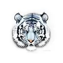 Tiger crawling full body  tattoo design idea