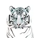 Tiger crawling full body  tattoo design idea