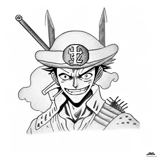 Zorro from one piece  tattoo design idea