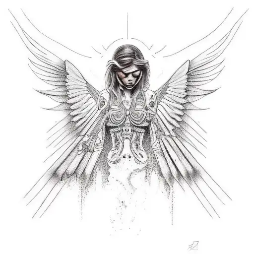 Falling Lucifer tattoo design idea
