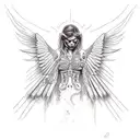 Falling Lucifer tattoo design idea