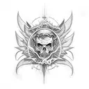 Falling Lucifer tattoo design idea