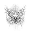 Falling Lucifer tattoo design idea