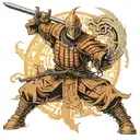 ronin fighter tattoo design idea