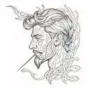 brian in cursive tattoo design idea