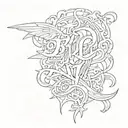 brian in cursive tattoo design idea