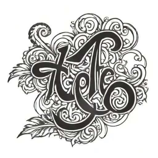 agape in cursive writing tattoo design idea