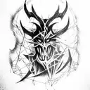 Shadow Fiend Dota 2 tattoo design idea