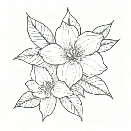 minimalist, fine line, gardenia tattoo design tattoo design idea