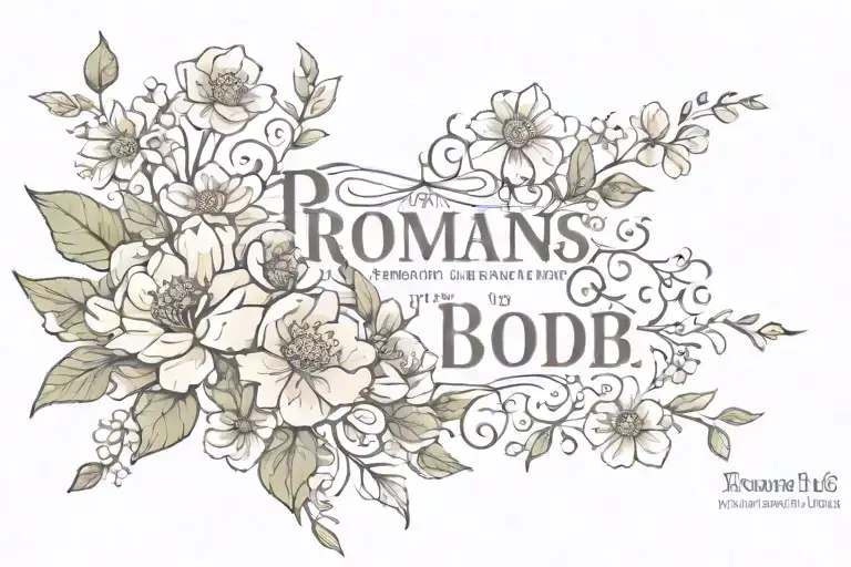Romans 8:18 tattoo design idea
