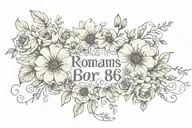 Romans 8:18 tattoo design idea