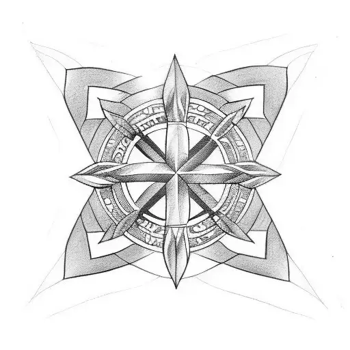 maltese cross tattoo design idea