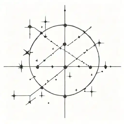 southern cross constellation with pointers tattoo design idea