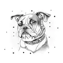 dog in a tank tattoo design idea