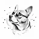 dog in a tank tattoo design idea