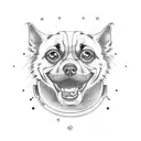 dog in a tank tattoo design idea