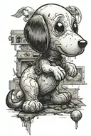 Snoopy tattoo design idea