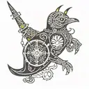 Linux command prompt hacker home  tattoo design idea