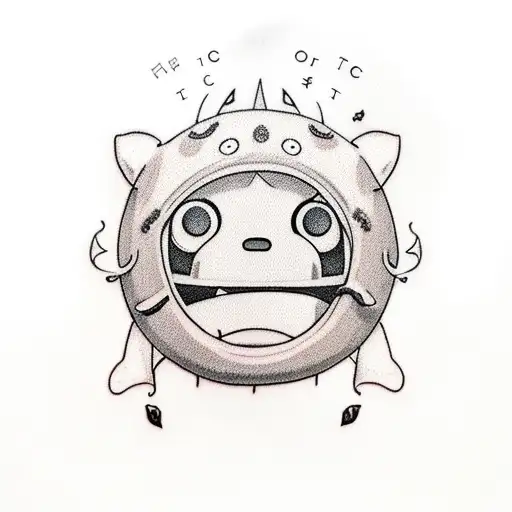 baby fin from adventure time strikes with right arm tattoo design idea