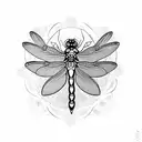 dragonfly with mandala  tattoo design idea