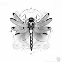 dragonfly with mandala  tattoo design idea