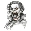 female vampire tattoo design idea